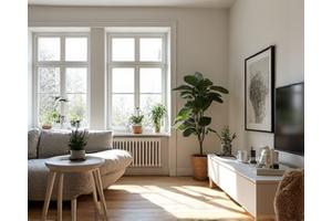 Scandinavian-inspired apartment with natural wood and bright light